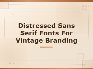 Distressed Sans Serif Fonts for Vintage Branding